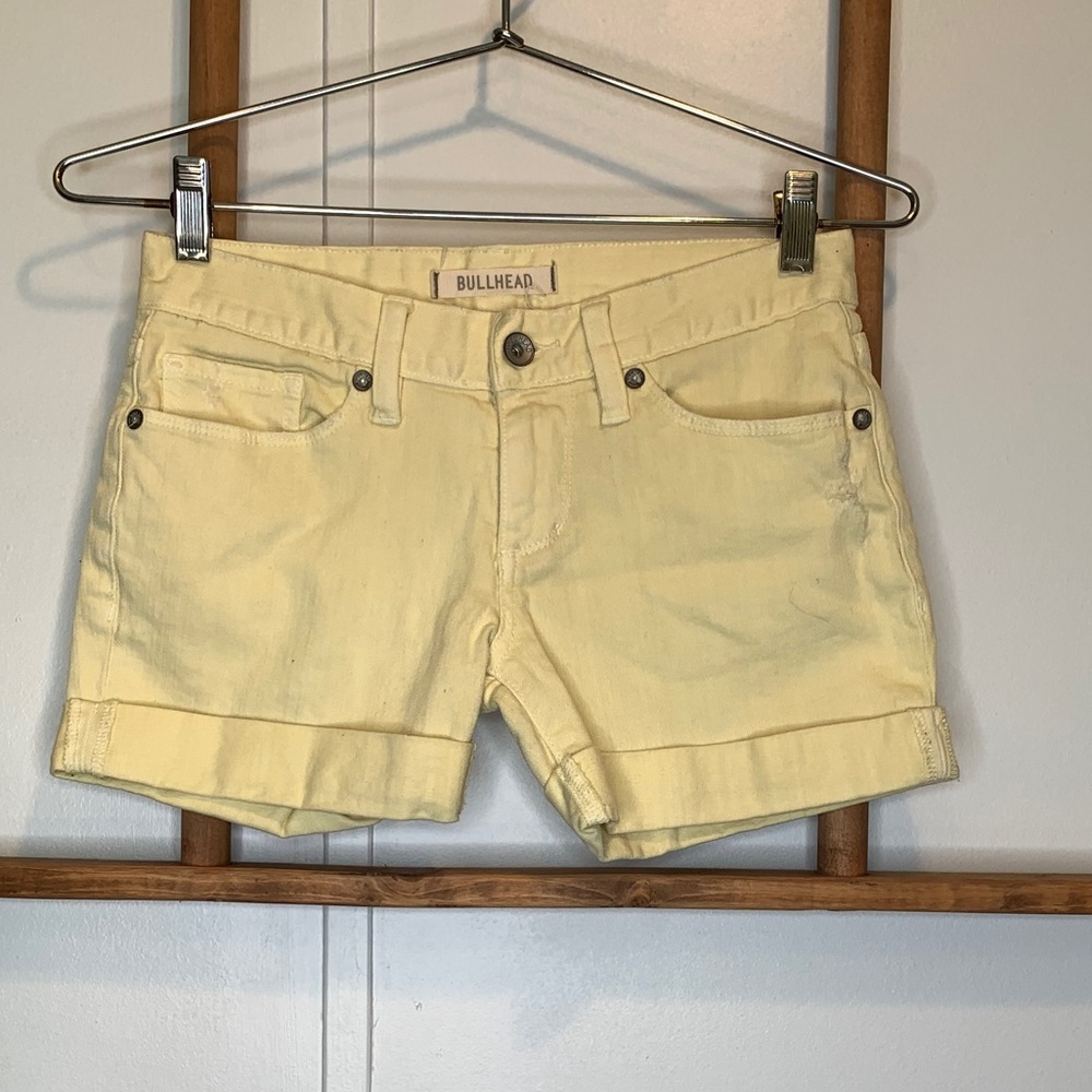 BULLHEAD yellow jean shorts Sz 0